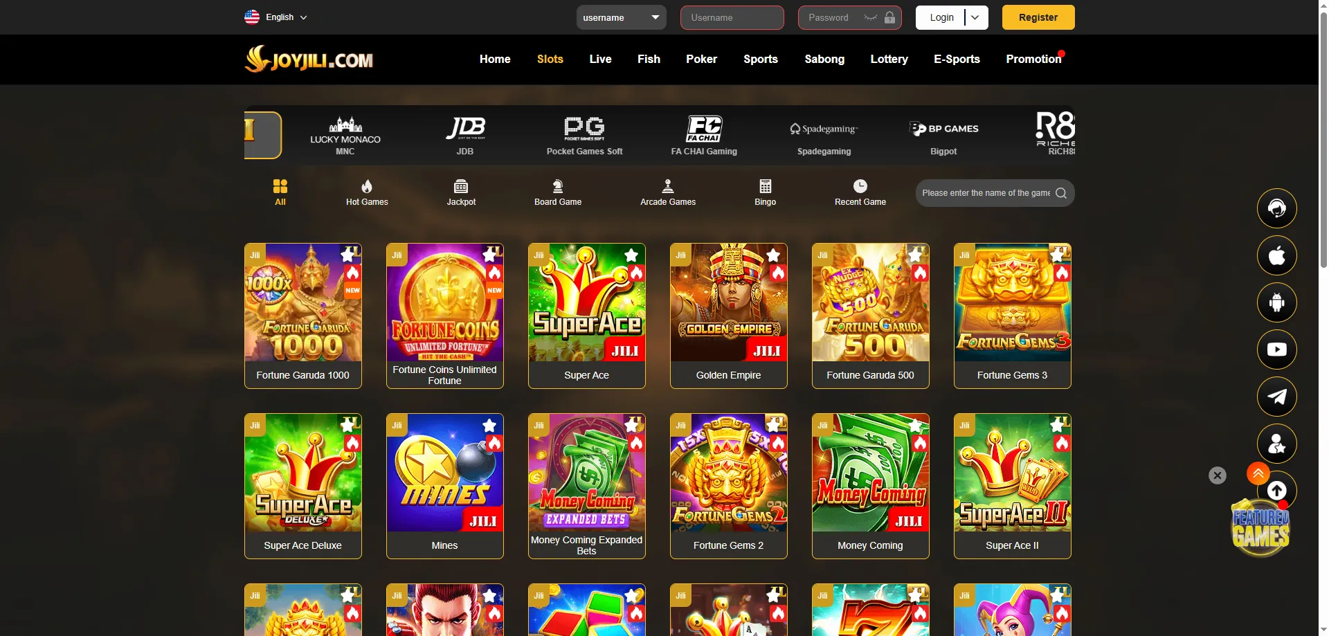 Super Ace and top JILI slot games at Joyjili Casino