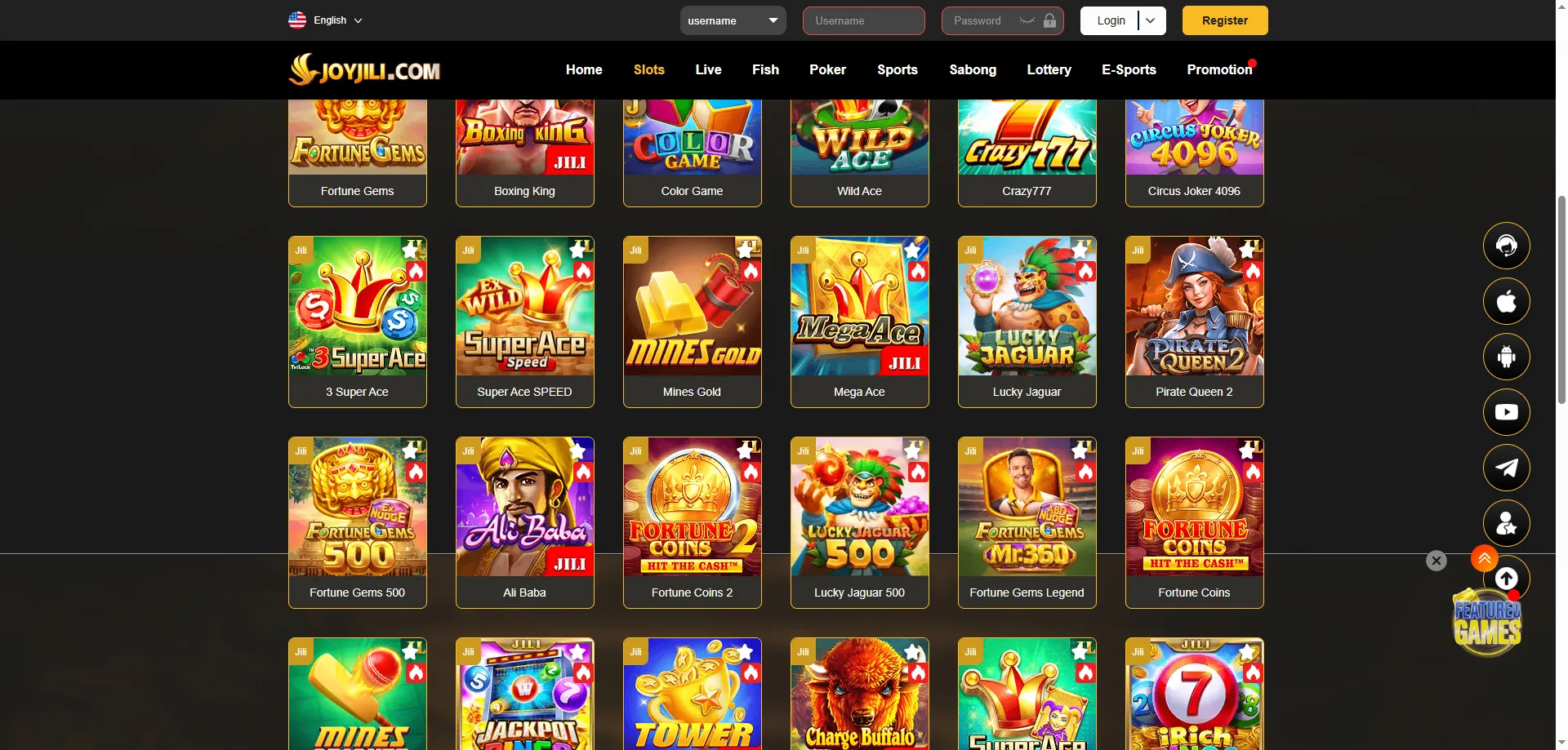 Joyjili casino slot games — JILI PG Soft and Evolution titles